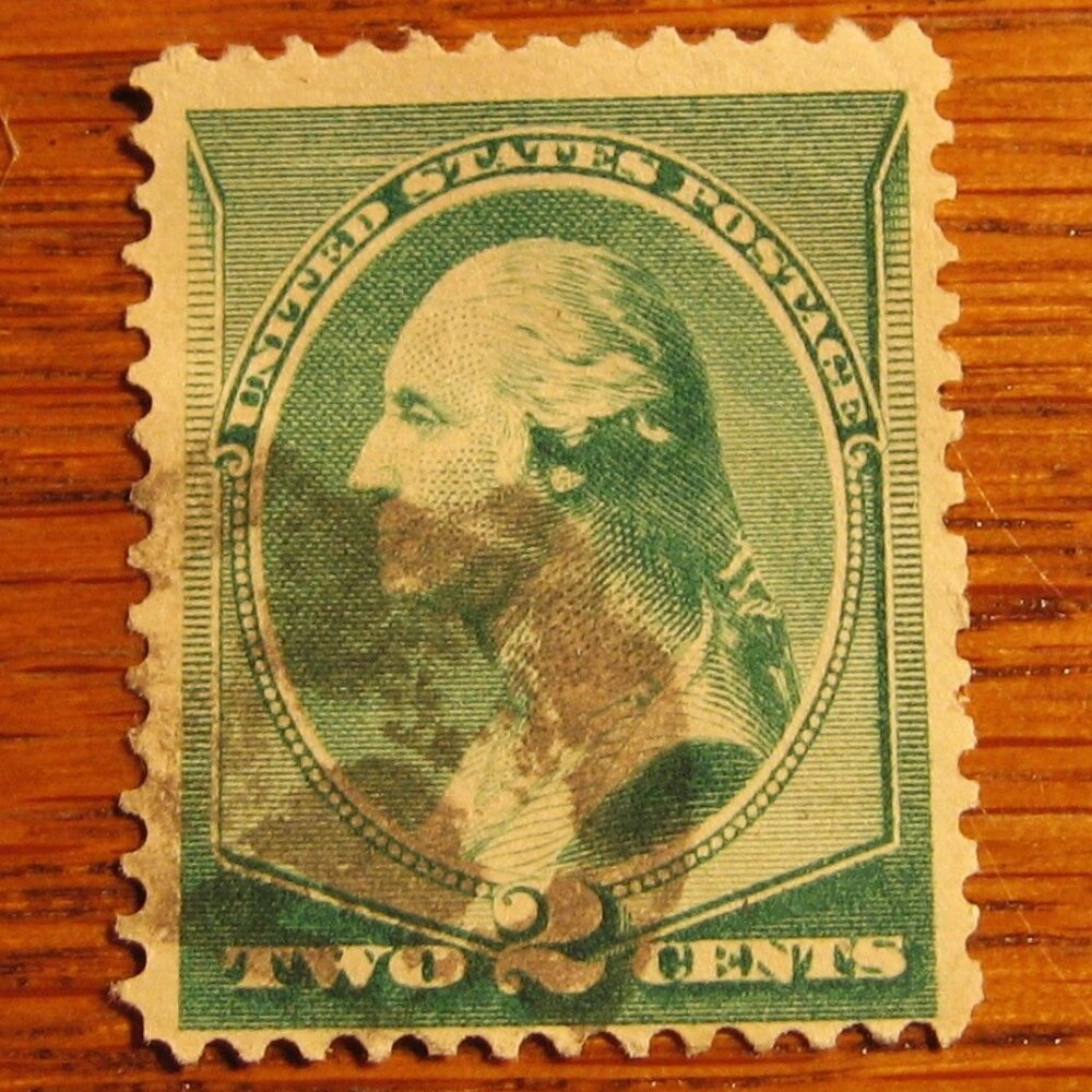 1887 George Washington Green 2 cent stamp
